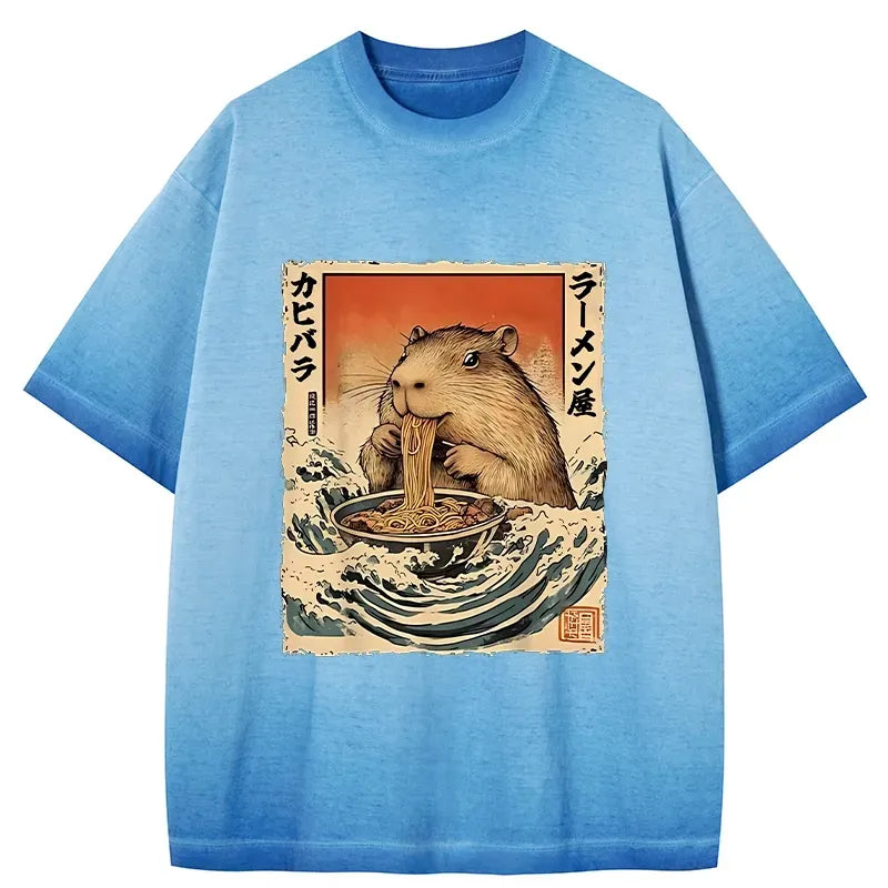 Kyoto Lion Japanese Hamster Eating Ramen Shirt