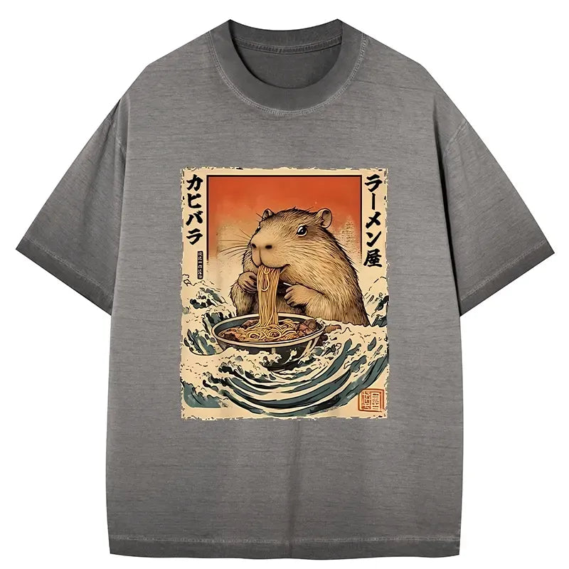 Gradient Washed Hamster Ramen Tee Limited Edition
