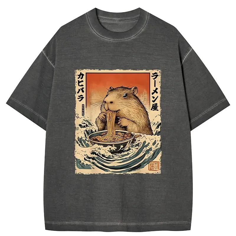 Japanese Kyoto Lion Ramen T-Shirt Free Shipping