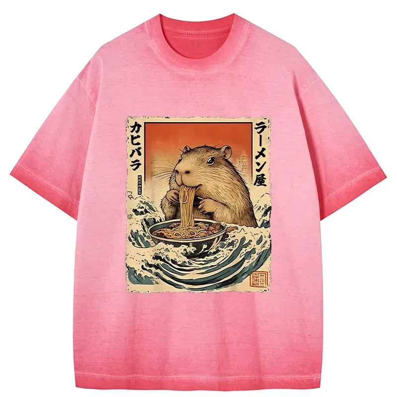 Kyoto Lion Japanese Hamster Eating Ramen Shirt