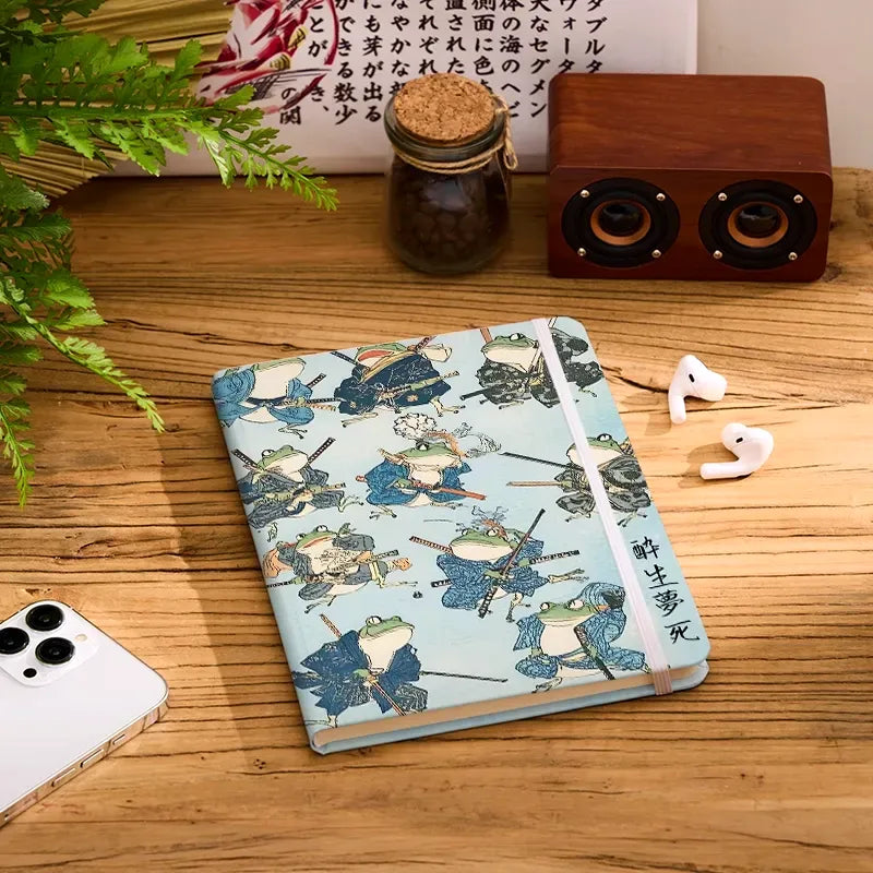 Japanese samurai frog notebook for travel