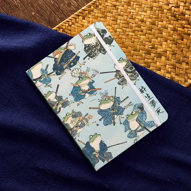 Japanese samurai frog notebook for travel