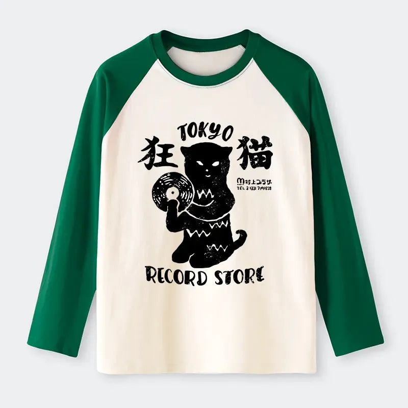 Unisex Long Sleeve Shirt with Cat Design