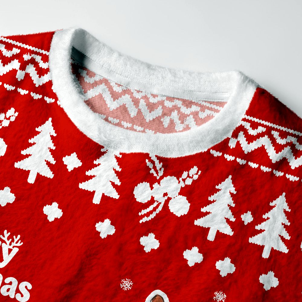 Kyoto-Lion Christmas Capybara Glow Fuzzy Christmas Ugly Sweatshirt