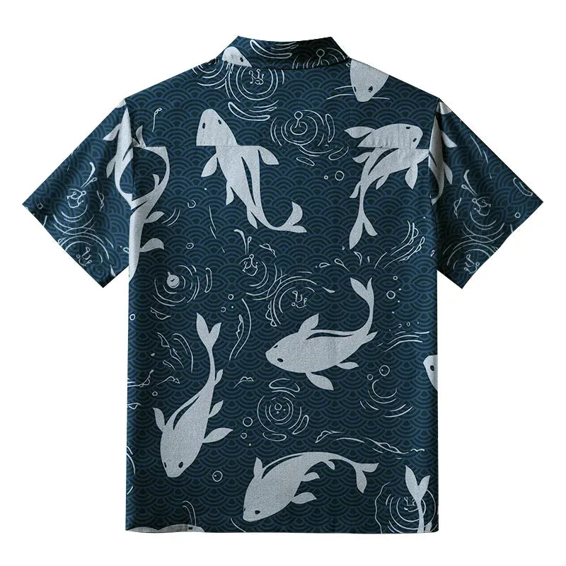 Japanese vintage button-up shirt for vacation
