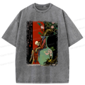 Vintage Flower Skeleton Tee for Daily Wear