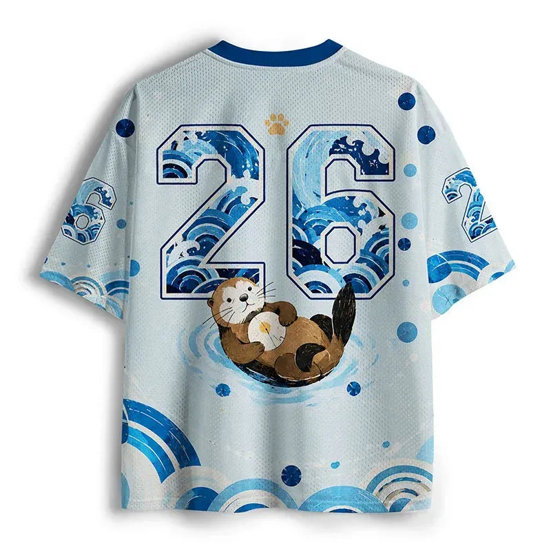 Kyoto-Lion Cute Otter Mesh Jersey