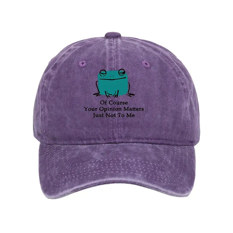 Kyoto-Lion Cool Frog Unbothered By Others Opinions Washed Cap
