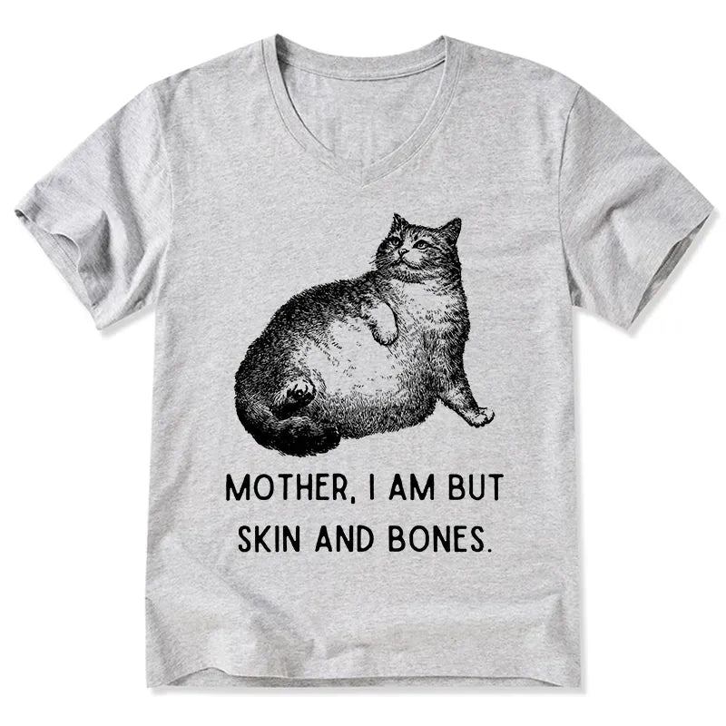 Japanese Cat V-Neck T-Shirt for Daily Wear