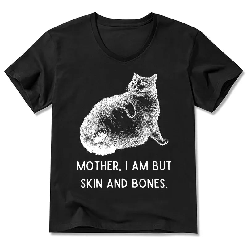 Japanese Cat V-Neck T-Shirt for Daily Wear