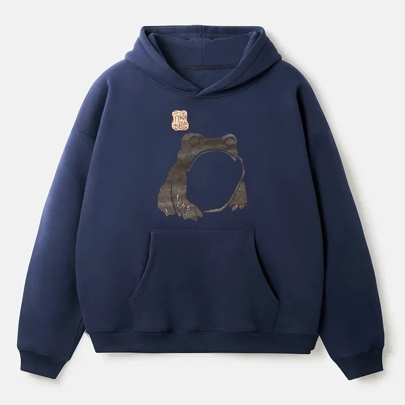 Kyoto-Lion Matsumoto Hoji Woodblock Print Frog Adult Fleece Hoodie