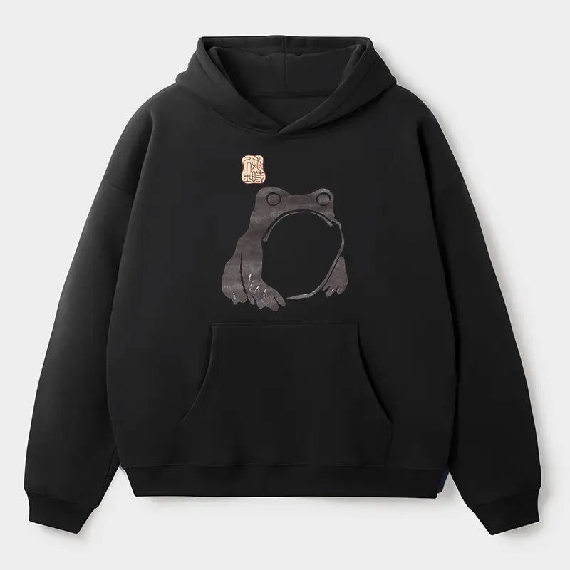 Vintage Japanese Frog Hoodie for Holiday