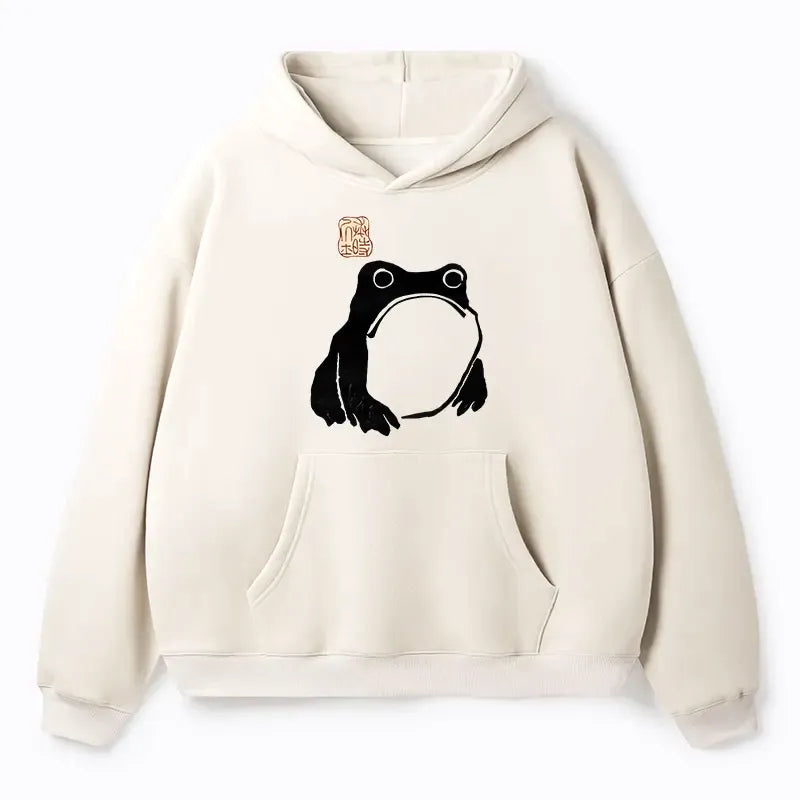 Vintage Japanese Frog Hoodie for Holiday