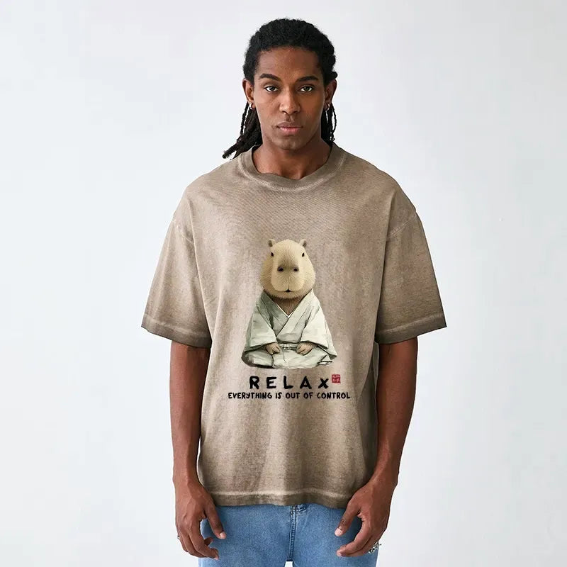 zen capybara unisex tee for daily wear
