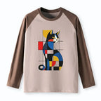 Japanese Cat Raglan Long Sleeve T-Shirt