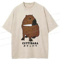 Kyoto-Lion Cuttybara Funny Washed T-Shirt