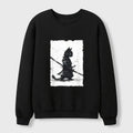 Retro Cat Samurai Sweatshirt for Street Style