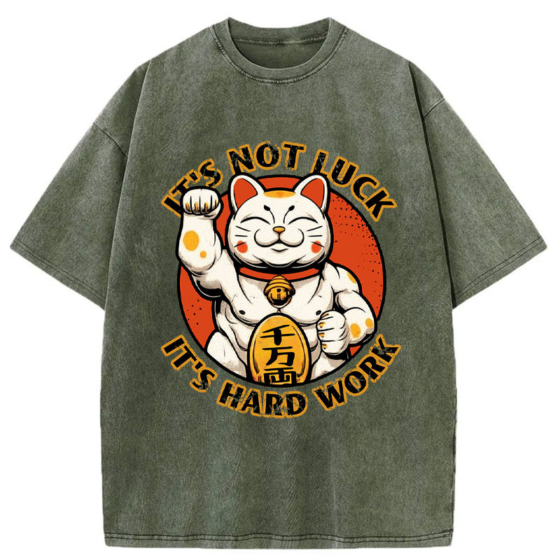 Japanese Maneki Neko Washed T-Shirt