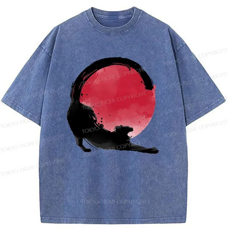 Japanese Vintage Cat Stretching Tee
