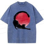 Japanese Vintage Cat Stretching Tee