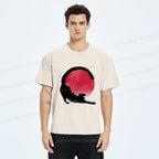 Japanese Vintage Cat Stretching Tee
