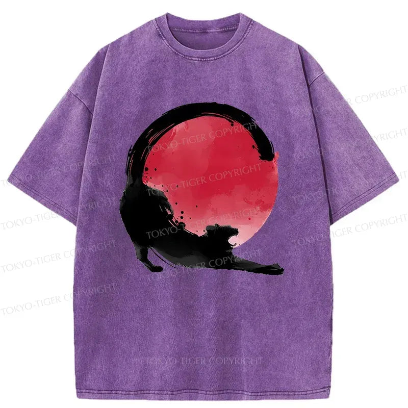 Japanese Vintage Cat Stretching Tee