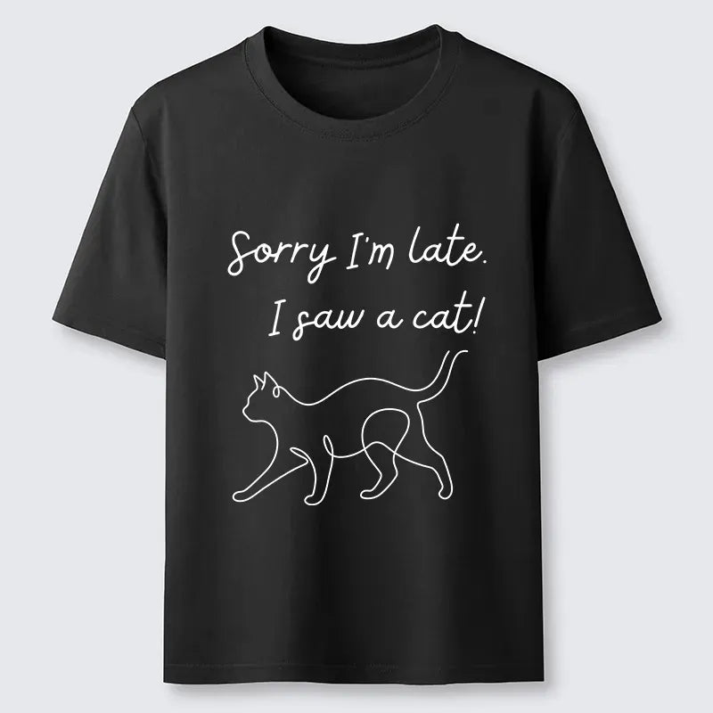 Kyoto-Lion Funny Cat Lover Meme Line Art Classic T-Shirt