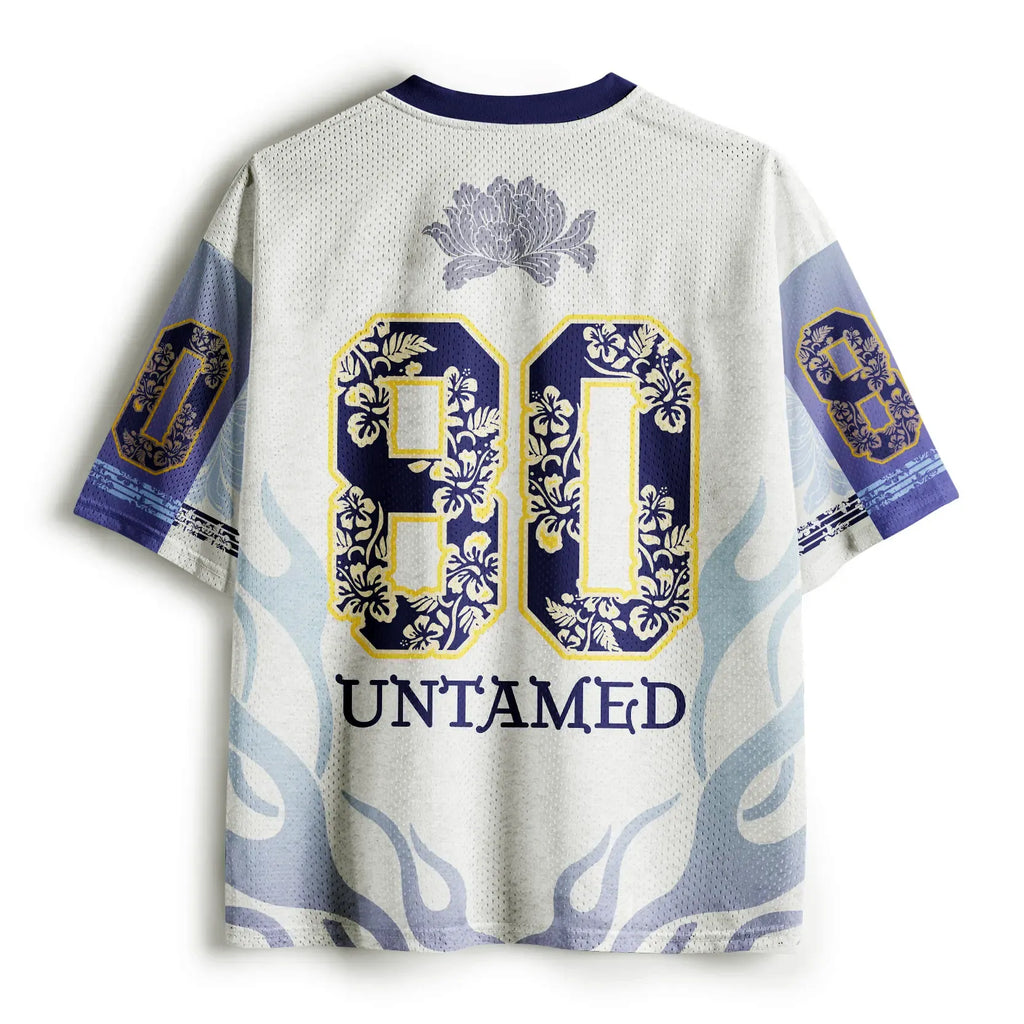 Kyoto-Lion Indigo Porcelain Tiger Mesh Jersey
