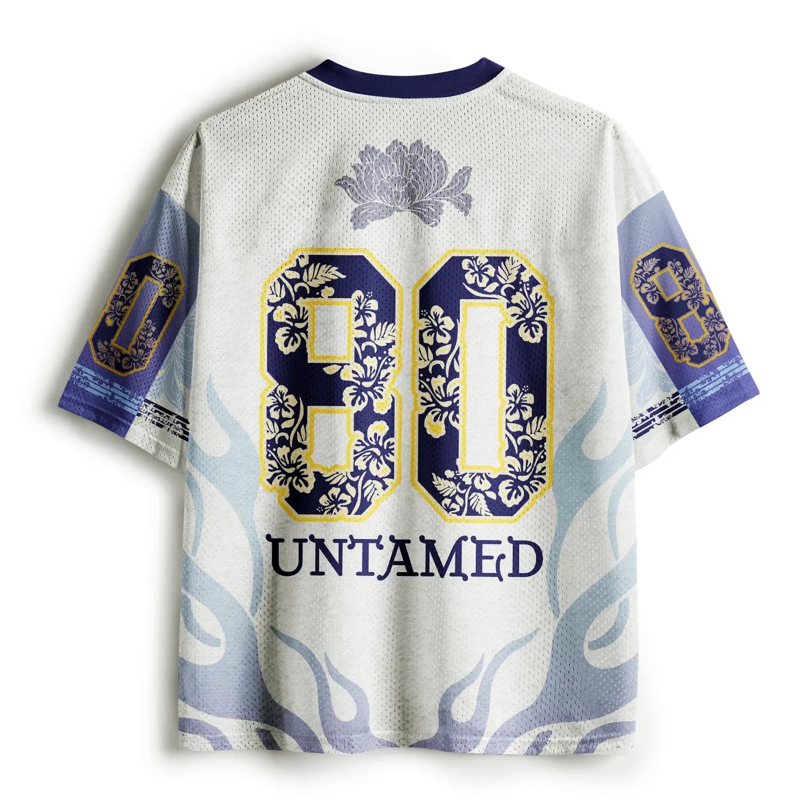 Kyoto-Lion Indigo Porcelain Tiger Mesh Jersey