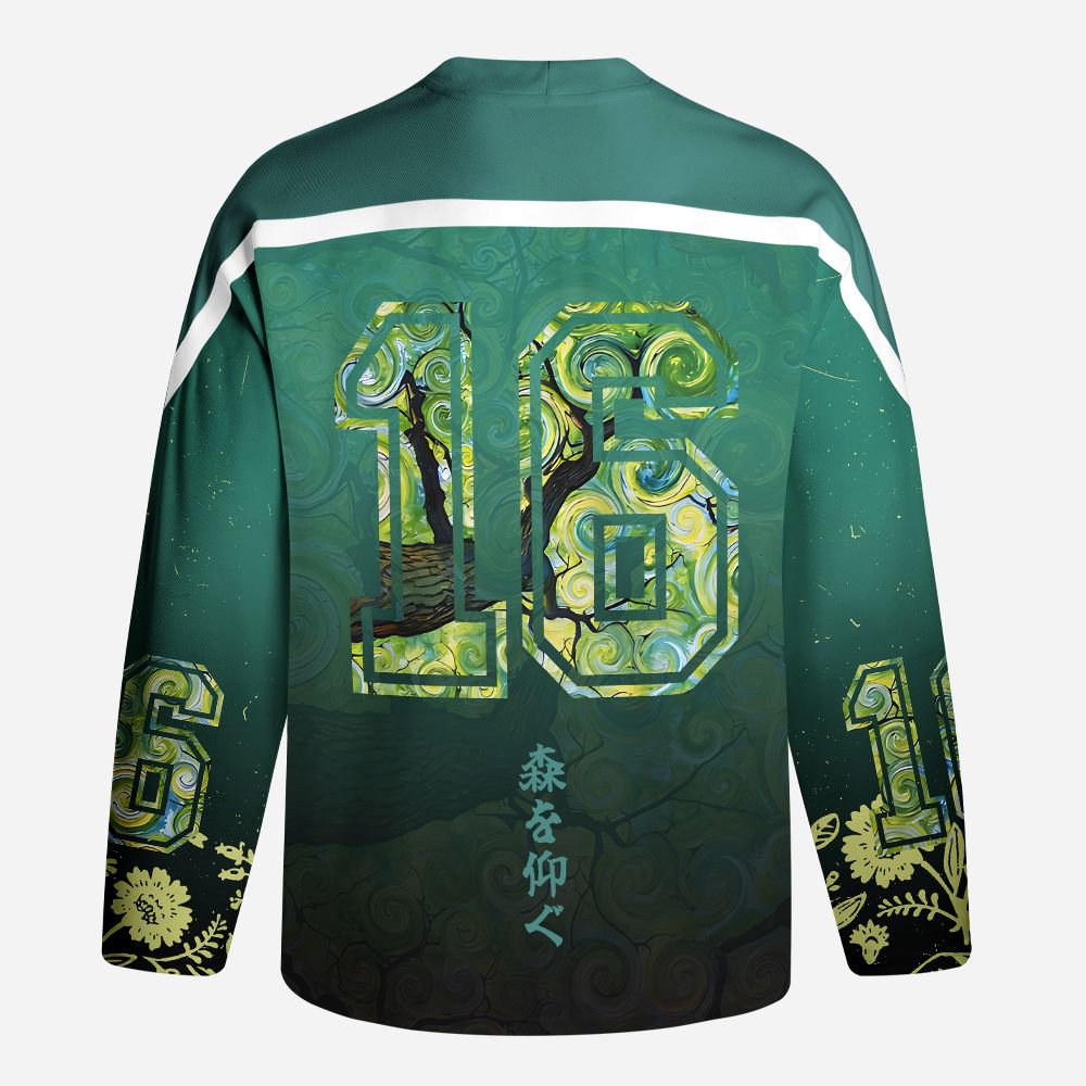 Kyoto-Lion Swirling Canopy Long-Sleeve Hockey Jersey