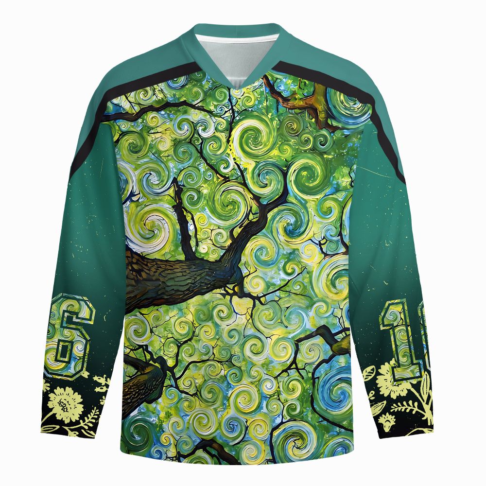 Kyoto-Lion Swirling Canopy Long-Sleeve Hockey Jersey