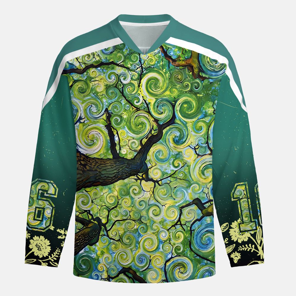 Kyoto-Lion Swirling Canopy Long-Sleeve Hockey Jersey