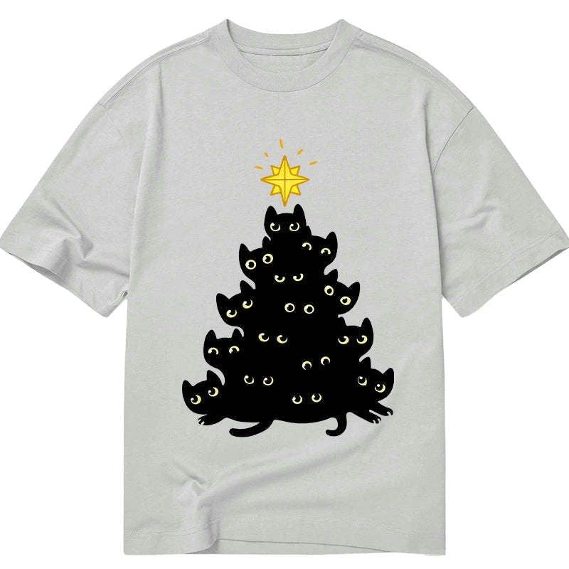Kyoto-Lion Black Cat Christmas Tree Classic T-Shirt