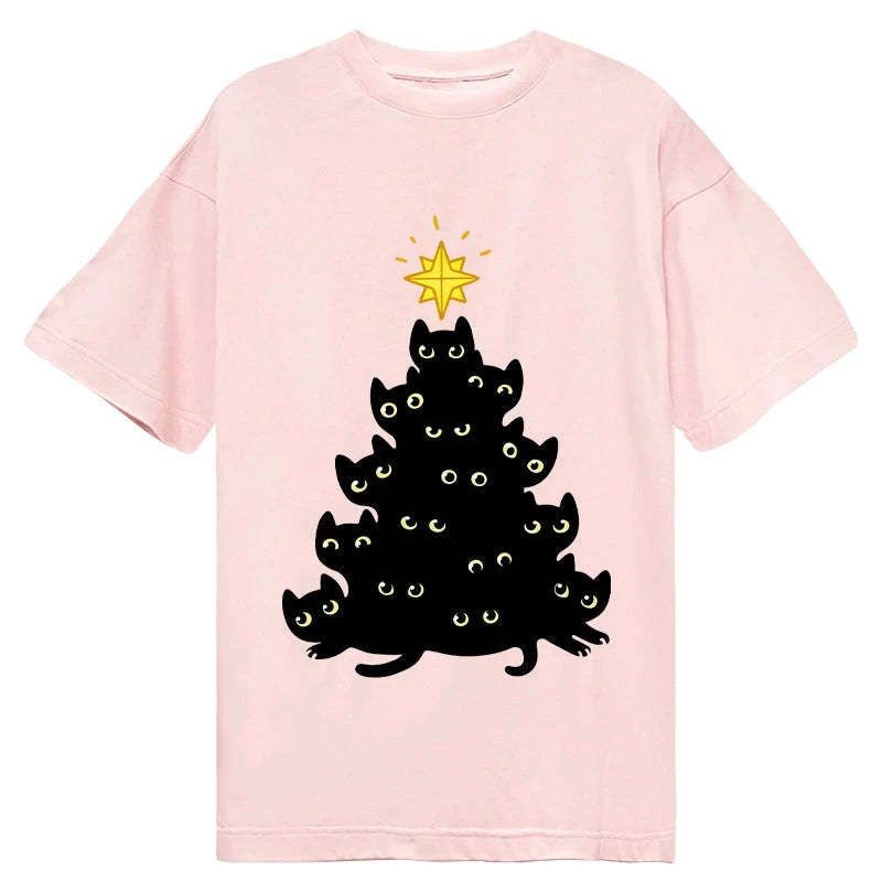 black cat christmas tree shirt on sale