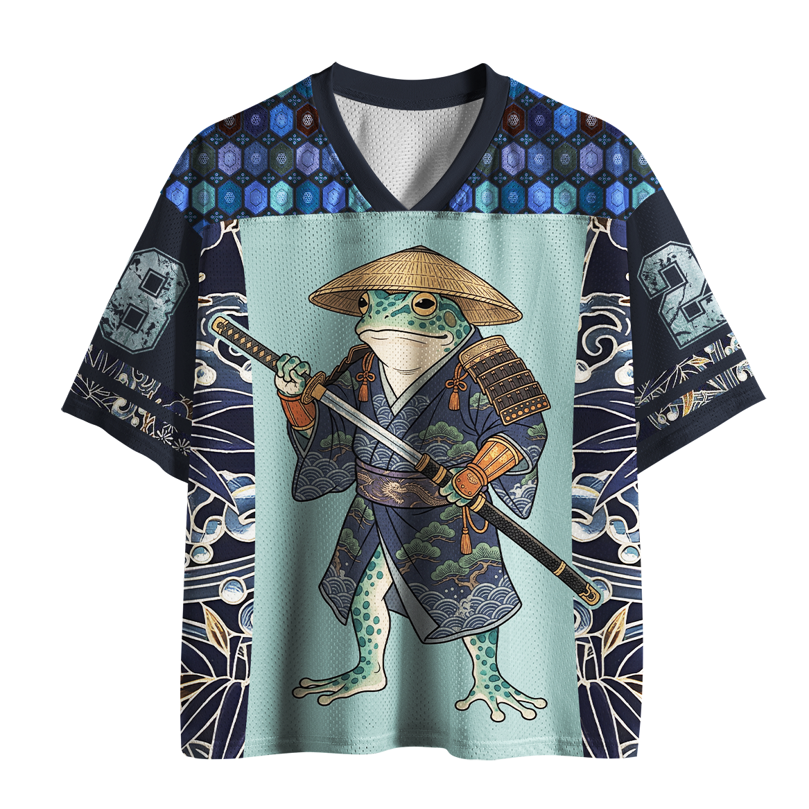 Kyoto-Lion Vintage Japanese Ronin Frog Mesh Jersey