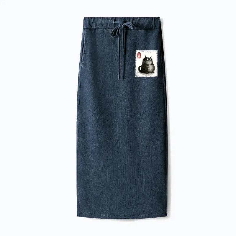 washed terry skirt for summer