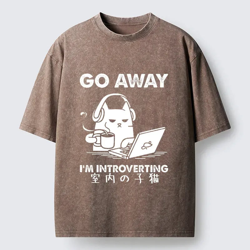 Introverted Kitten Unisex Cotton Tee Gift Idea
