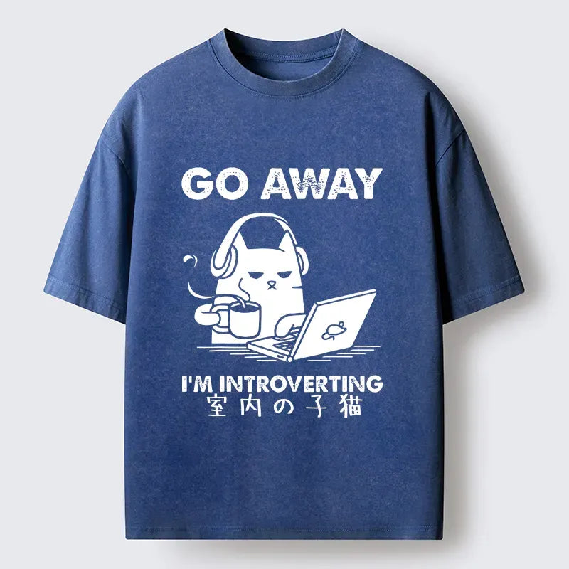 Introverted Kitten Unisex Cotton Tee Gift Idea