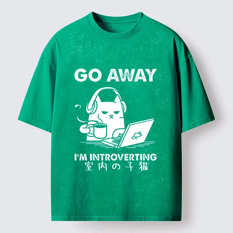 Introverted Kitten Unisex Cotton Tee Gift Idea
