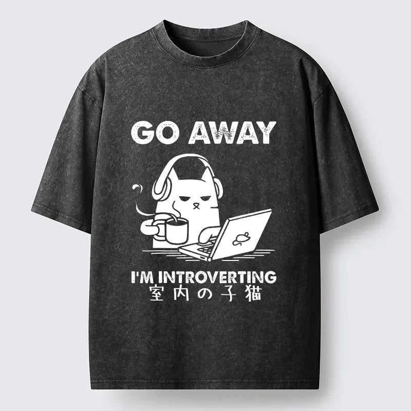 Introverted Kitten Unisex Cotton Tee Gift Idea