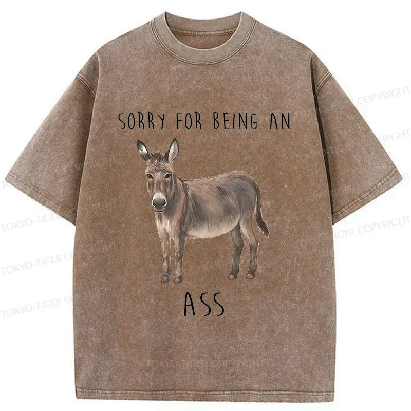 Kyoto-Lion Funny Donkey Meme Washed T-Shirt