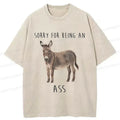 Kyoto-Lion Funny Donkey Meme Washed T-Shirt