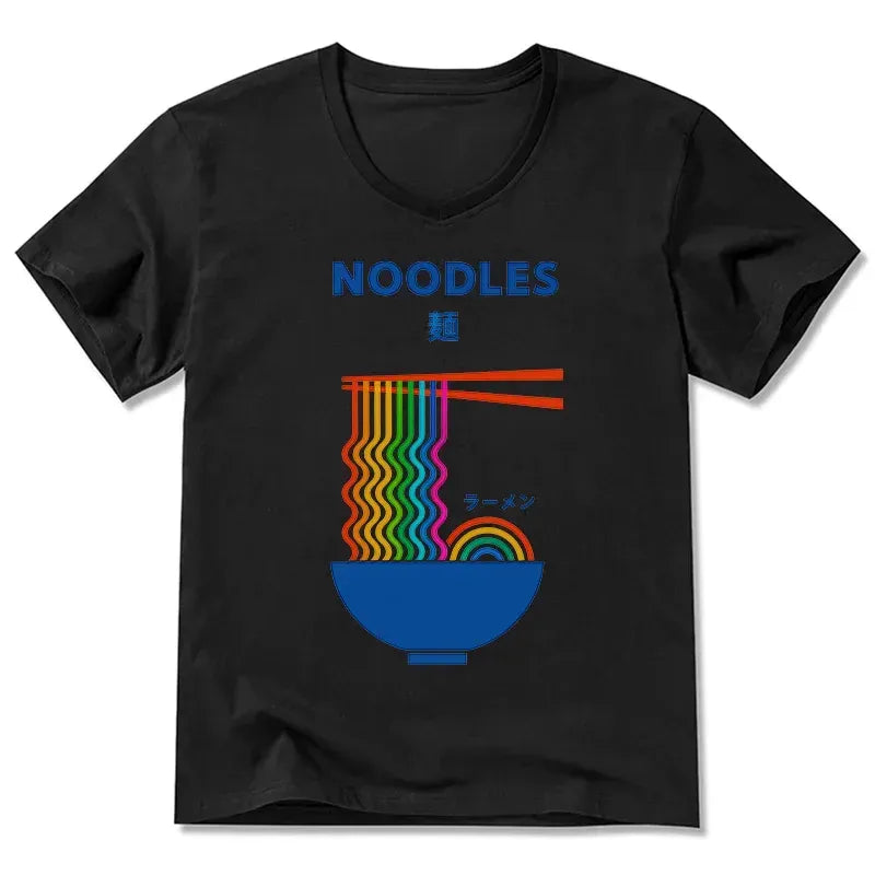 Kyoto-Lion Rainbow Ramen V-Neck Classic T-Shirt