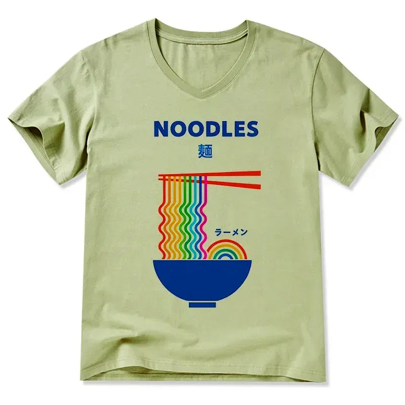 Kyoto-Lion Rainbow Ramen V-Neck Classic T-Shirt
