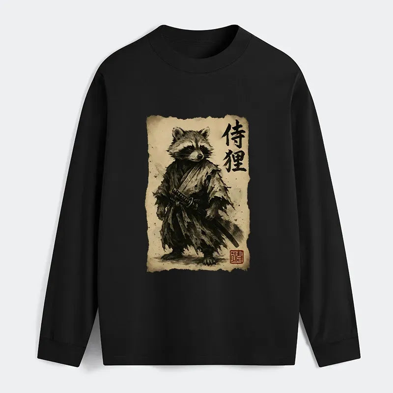 Raccoon Samurai Tee with Free Shipping