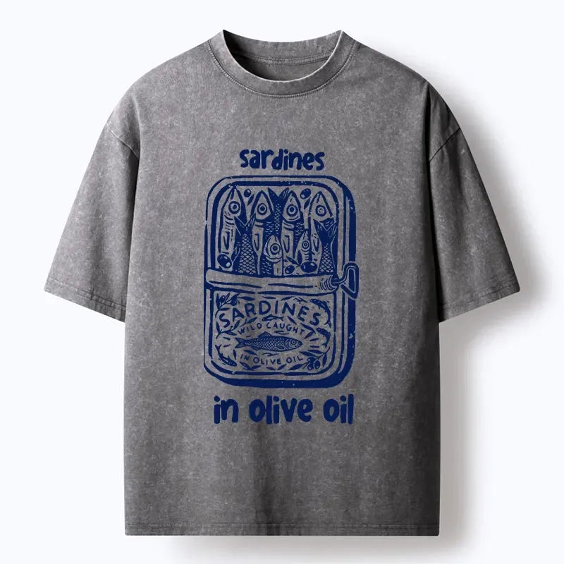 Japanese washed t-shirt for daily wear