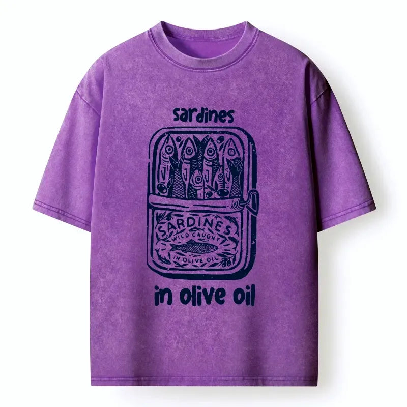 Kyoto-Lion Tiny Fish Big Flavor Washed T-Shirt