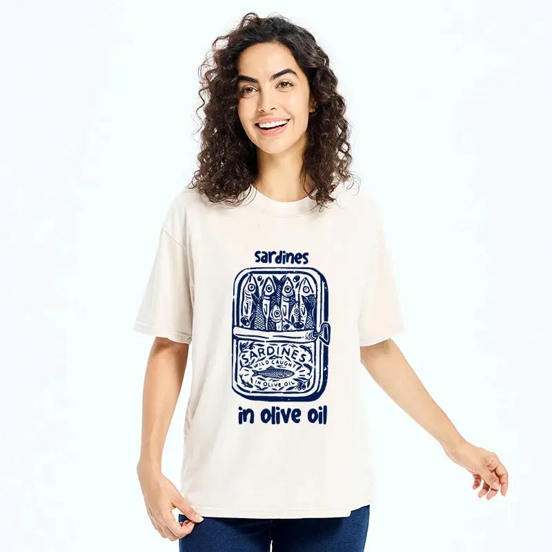 Kyoto-Lion Tiny Fish Big Flavor Washed T-Shirt