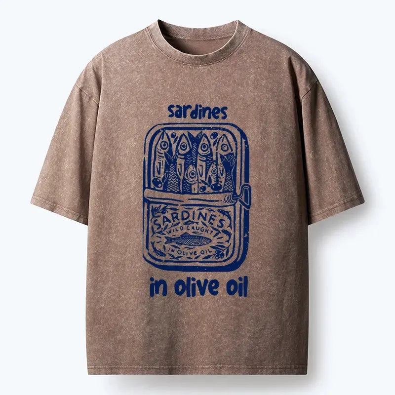 Kyoto-Lion Tiny Fish Big Flavor Washed T-Shirt