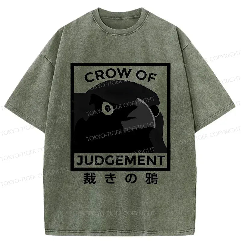 raven of judgement washed t-shirt for men